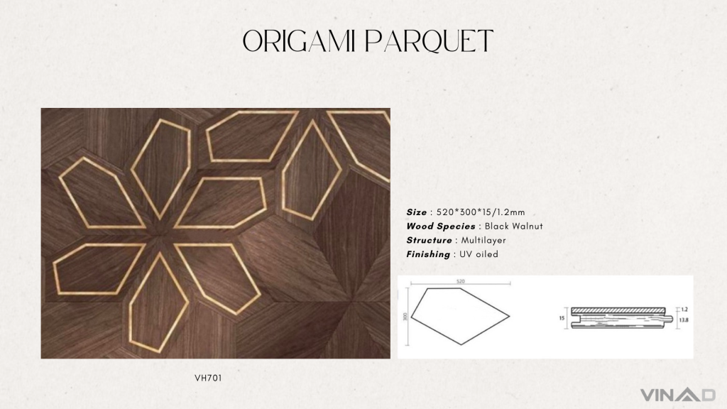 sàn gỗ hoa văn ORIGAMI