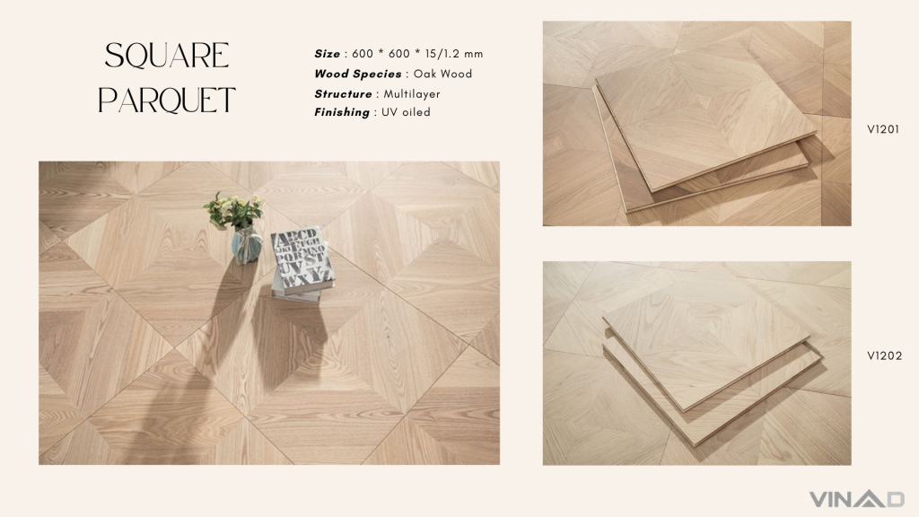 Sàn Gỗ Hoa Văn Square Parquet
