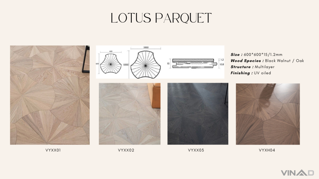 Sàn gỗ hoa văn Lotus