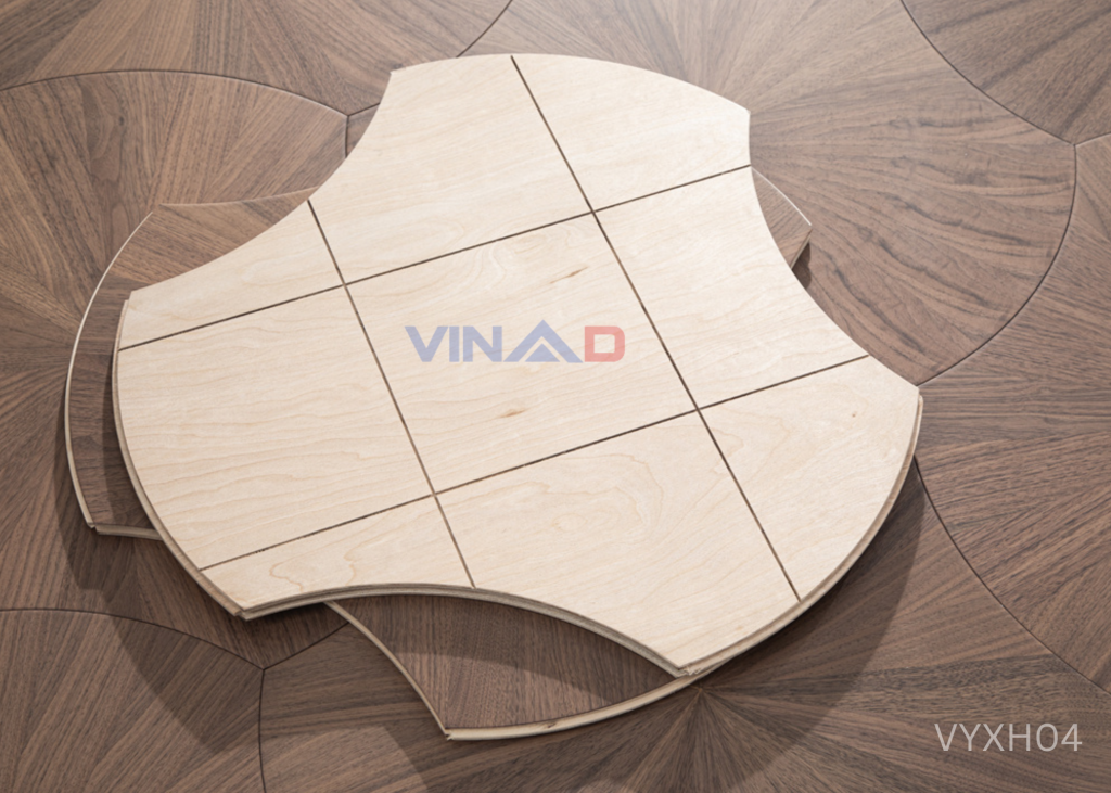 Sàn Gỗ Hoa Văn Cánh Sen VYXH04.,