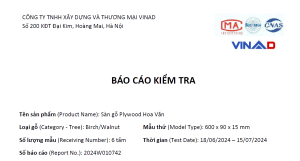 Test sản phẩm của Vinad