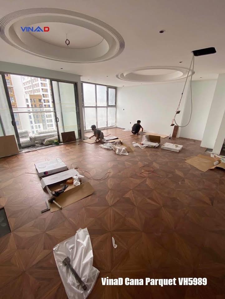 Thi Công Sàn Gỗ Hoa Văn Cana Parquet VH5989